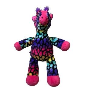 Build-A-Bear Rainbow Multicolor Wild Style Giraffe Stuffed Plush Animal Toy
